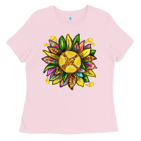 Bubblegum Pink lemon sunflower Ladies Tee - texasbilliewilder