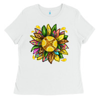 White lemon sunflower Ladies Tee - texasbilliewilder