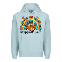 Blue Mist Happy Fall Y'all Premium Hoodie - texasbilliewilder