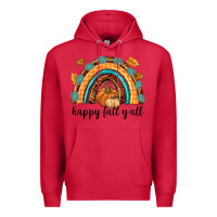 Cardinal Happy Fall Y'all Premium Hoodie - texasbilliewilder