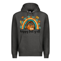 Charcoal Heather Happy Fall Y'all Premium Hoodie - texasbilliewilder