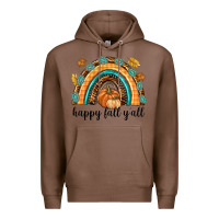 Chestnut Happy Fall Y'all Premium Hoodie - texasbilliewilder