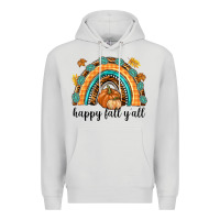 Dove Grey Happy Fall Y'all Premium Hoodie - texasbilliewilder