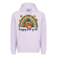 Lilac Happy Fall Y'all Premium Hoodie - texasbilliewilder