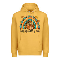 Mustard Happy Fall Y'all Premium Hoodie - texasbilliewilder