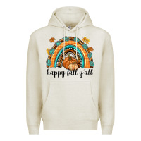 Oatmeal Heather Happy Fall Y'all Premium Hoodie - texasbilliewilder