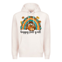 Pale Pink Happy Fall Y'all Premium Hoodie - texasbilliewilder