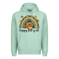 Seafoam Happy Fall Y'all Premium Hoodie - texasbilliewilder