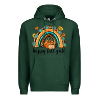 Sports Green Happy Fall Y'all Premium Hoodie - texasbilliewilder