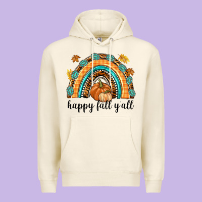 Happy Fall Y'all Premium Hoodie Designed By Texasbilliewilder