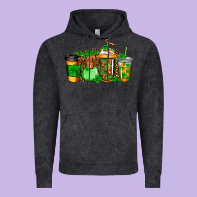 Longhaired Cow St Patricks Coffee Vintage Hoodie Designed By Jasminsmagicworld