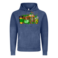 Vintage Denim longhaired cow st patricks coffee Vintage Hoodie - Jasminsmagicworld