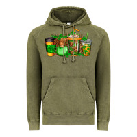 Vintage Olive longhaired cow st patricks coffee Vintage Hoodie - Jasminsmagicworld