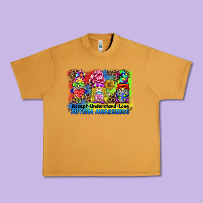 Accept Understand Love Autism Awareness Western Background Urban Heavy Tee Designed By Barkaloodesign