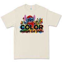 Bone color outside the lines autism stitch Premium Tee - Zillion Design Studio