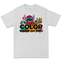 Color Outside The Lines Autism Stitch Premium Tee | Teevron