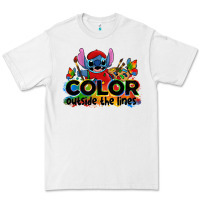 White color outside the lines autism stitch Premium Tee - Zillion Design Studio