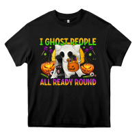 Black I Ghost People All Ready Round Heavy Core Tee - texasbilliewilder
