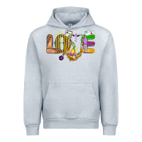 Heather Grey love nurse mardi gras Urban Hoodie - OliviaCreatesArt