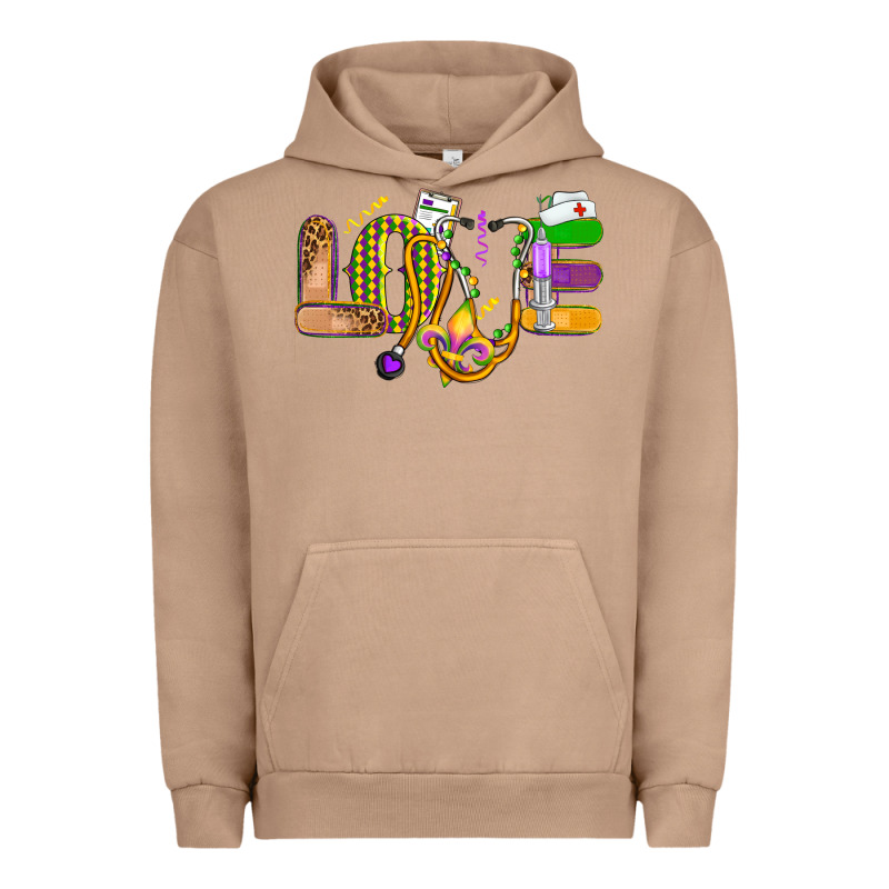 Love Nurse Mardi Gras Urban Hoodie by OliviaCreatesArt | Teevron
