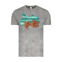 Cloud Rock wood leather patch Vintage Tee - AdoDesignShop