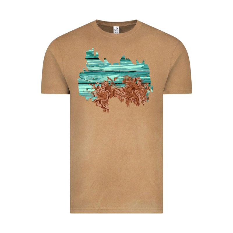 Wood Leather Patch Vintage Tee by AdoDesignShop | Teevron