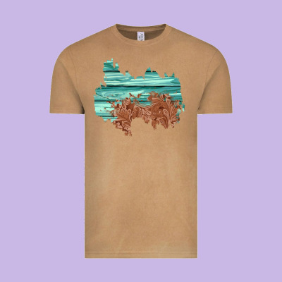 Wood Leather Patch Vintage Tee Designed By Adodesignshop