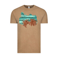 Vintage Coffee wood leather patch Vintage Tee - AdoDesignShop