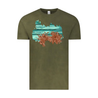 Vintage Olive wood leather patch Vintage Tee - AdoDesignShop