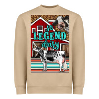 Mushroom Western So Legend Dairy Holstein Cow Heavyweight Sweatshirt - LillyAllenDesigns