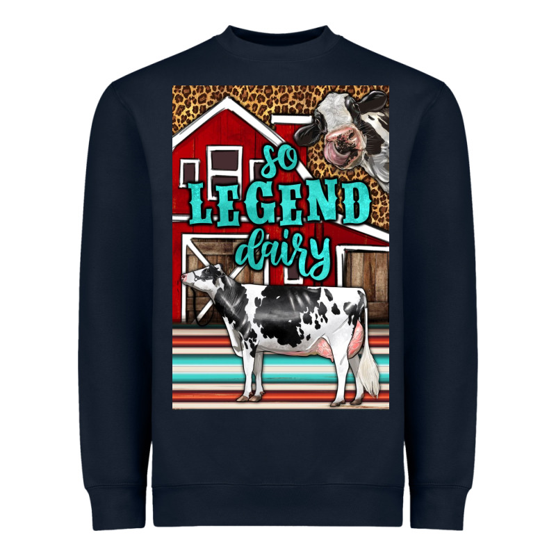 Western So Legend Dairy Holstein Cow Heavyweight Sweatshirt by LillyAllenDesigns | Teevron