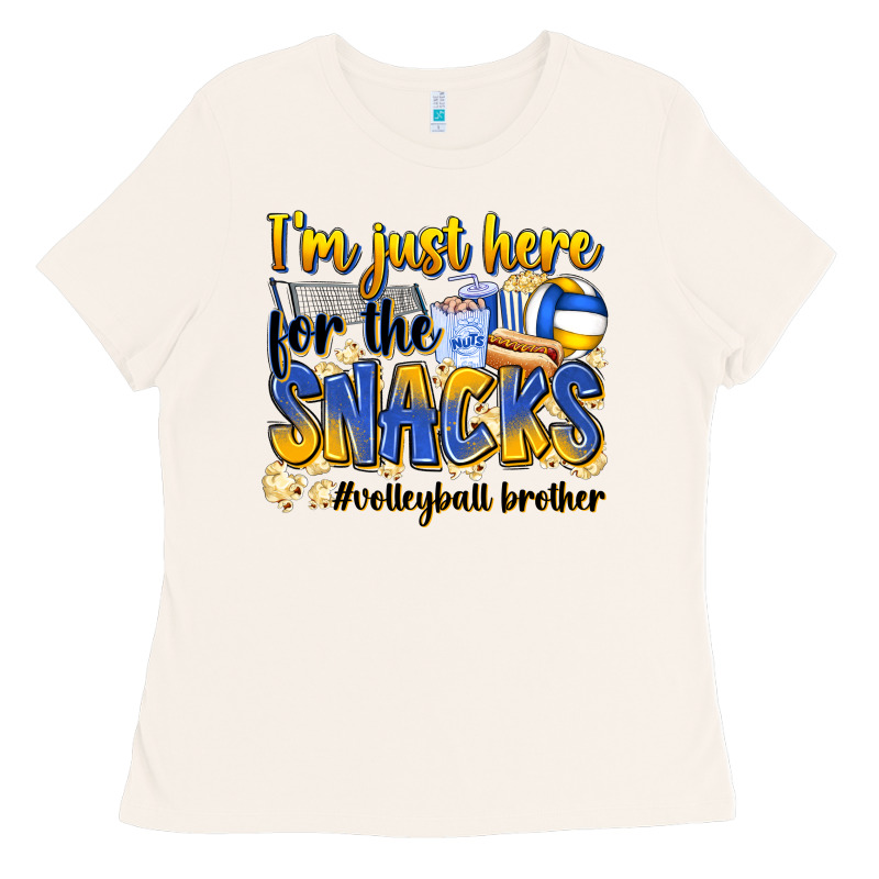 I'm Just Here For The Snacks #volleyball Brother Ladies Tee by Zillion Design Studio | Teevron