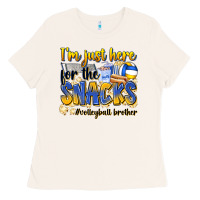 Bone i'm just here for the snacks #volleyball brother Ladies Tee - Zillion Design Studio