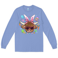 Colony Blue easter cow Long Sleeve Tee - MaliasSmallBusiness