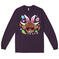 Plum easter cow Long Sleeve Tee - MaliasSmallBusiness