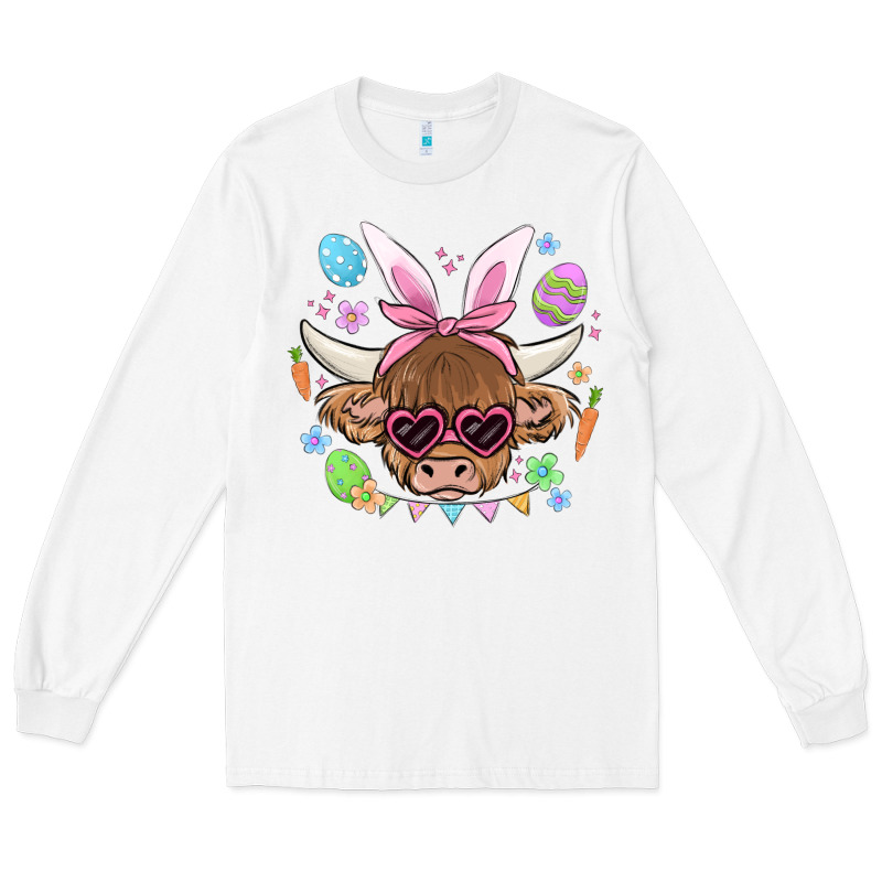 Easter Cow Long Sleeve Tee by MaliasSmallBusiness | Teevron