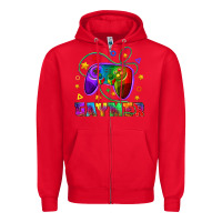 Red Western Gaymer Zipper Hoodie - BundleAndBundleShop