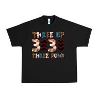 Black three up three down Urban Heavy Tee - AdoDesignShop