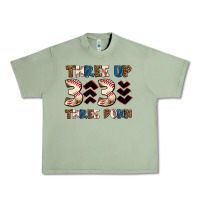 Oil Green three up three down Urban Heavy Tee - AdoDesignShop