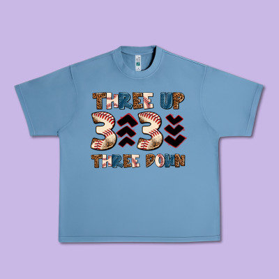 Three Up Three Down Urban Heavy Tee Designed By Adodesignshop