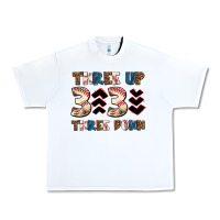White three up three down Urban Heavy Tee - AdoDesignShop