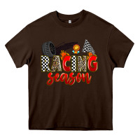 Chocolate Brown racing season Heavy Core Tee - Zillion Design Studio