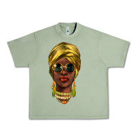 Oil Green african woman Urban Heavy Tee - NancyCooperArtShop