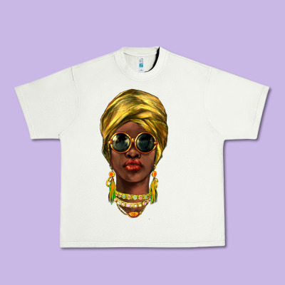 African Woman Urban Heavy Tee Designed By Nancycooperartshop