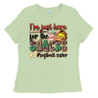 Matcha i'm just here for the snacks #softball sister Ladies Tee - Zillion Design Studio
