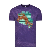 Cloud Purple wood leather patch Vintage Tee - AdoDesignShop