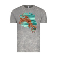 Cloud Rock wood leather patch Vintage Tee - AdoDesignShop