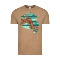 Vintage Coffee wood leather patch Vintage Tee - AdoDesignShop