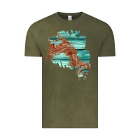 Vintage Olive wood leather patch Vintage Tee - AdoDesignShop