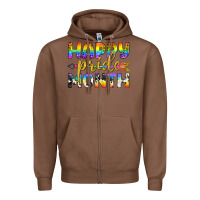 Chestnut Western Happy Pride Month LGBTQ+ Zipper Hoodie - BundleAndBundleShop